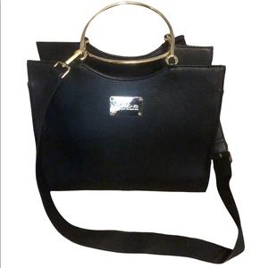 Black Bebe Los Angeles Hand Bag with Gold Hardware